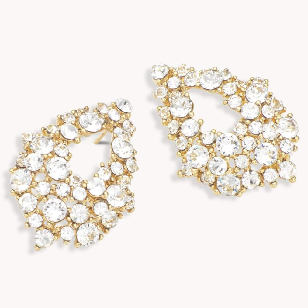 Alice earrings crystal (gold) - Lily and Rose