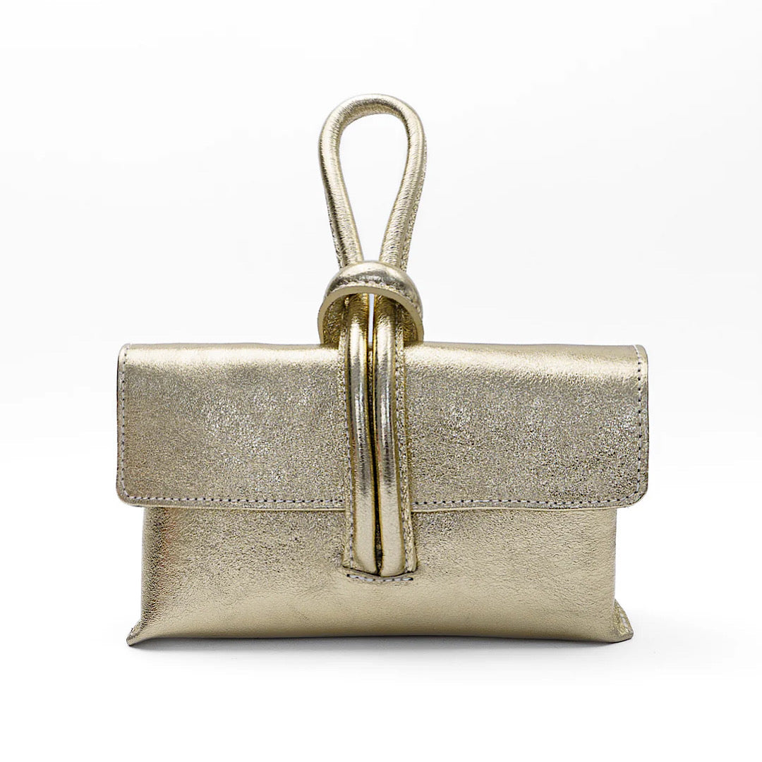 Barletta leather bag (Gold) - LaTalia